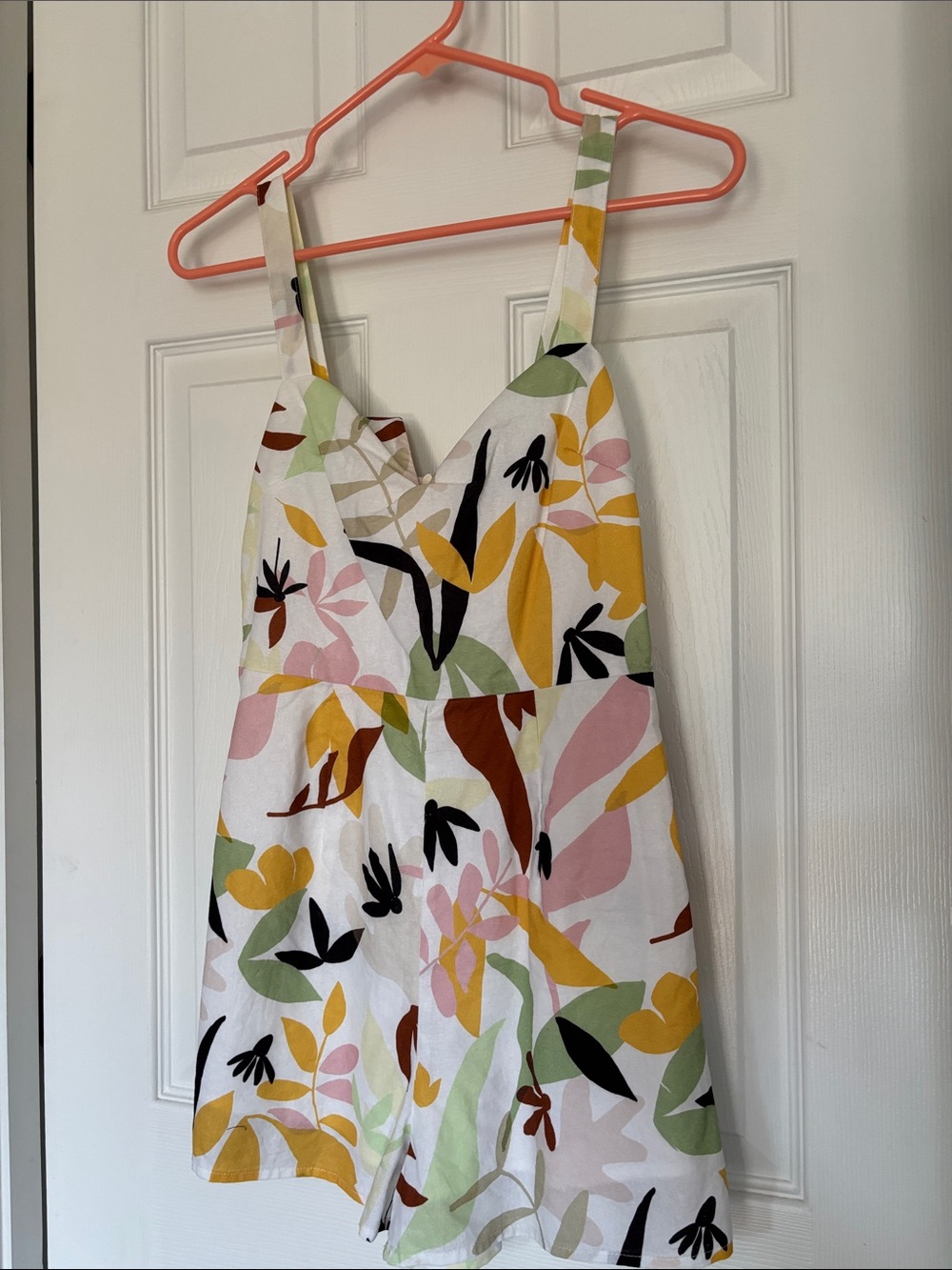 Anthropologie Floral Abstract Print Romper